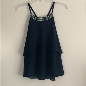 Flowey dark blue tank top